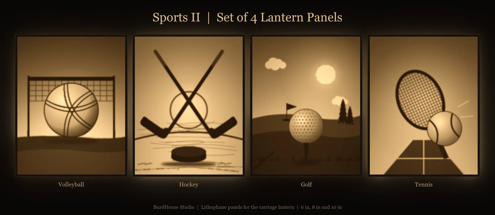 Sports 2 lithophane panels